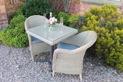 Alder Outdoor Set - 160x90cm Table - 6 Chair - Natural